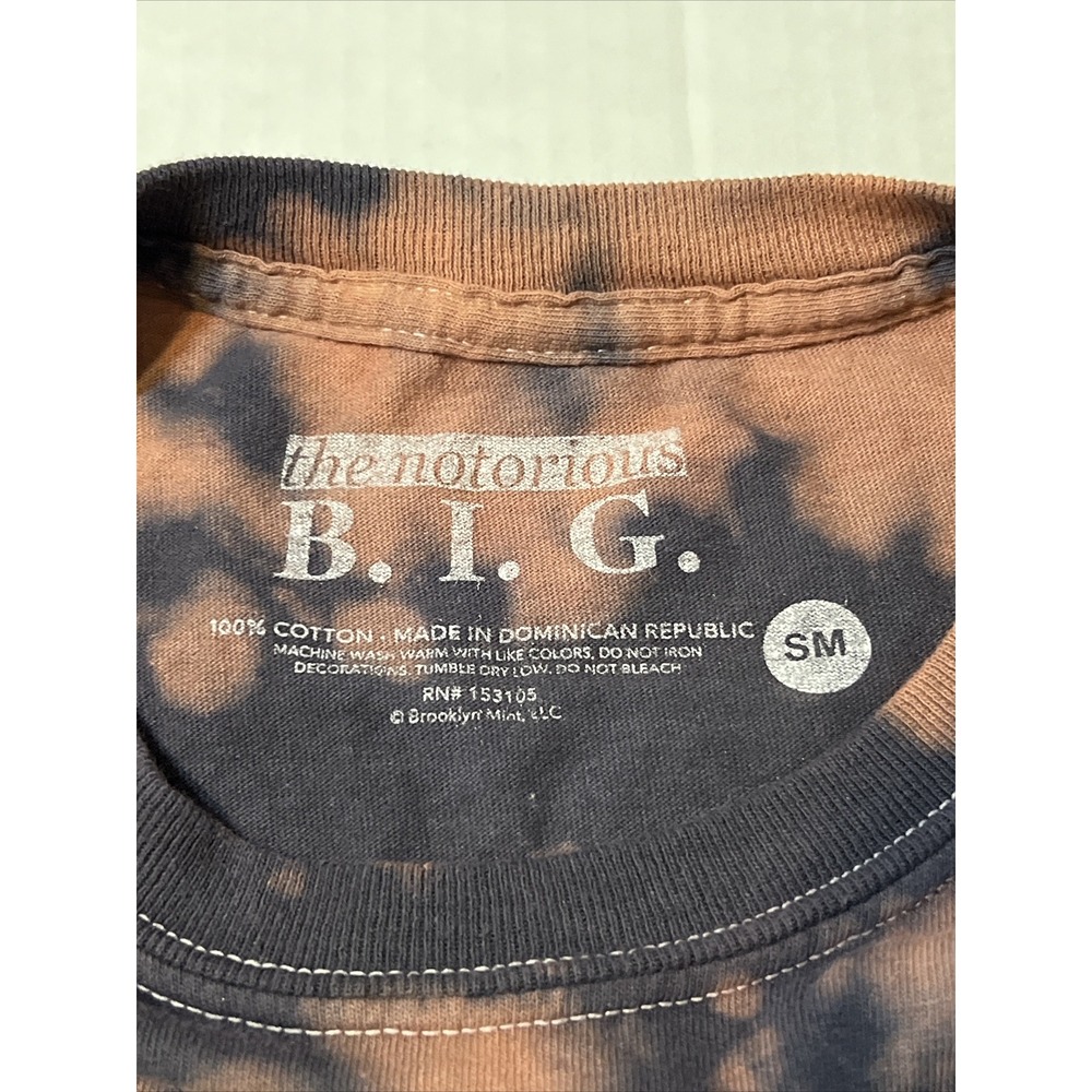 The Notorious B.I.G. Biggie Smalls Tie Dye T-Shirt Unisex SZ SM - Picture 3 of 7